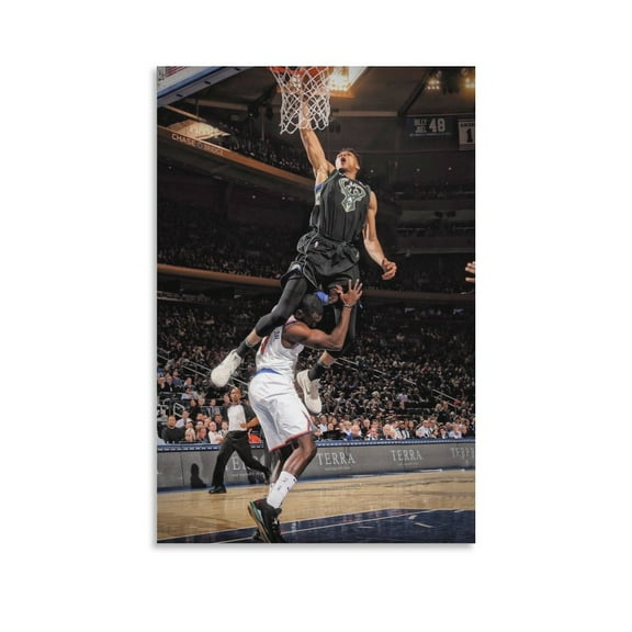 Basketball Player Giannis Antetokounmpo Greek Freak Posters Posters Wall Art Painting Canvas Gift Living Room Prints Bedroom Decor Poster Artworks 08x12inch(20x30cm)