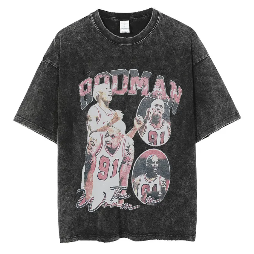 BEAUDRM Men's Vintage Y2K 2-Piece Outfit - Punk Graphic T-Shirt & Drawstring Shorts, Streetwear Set