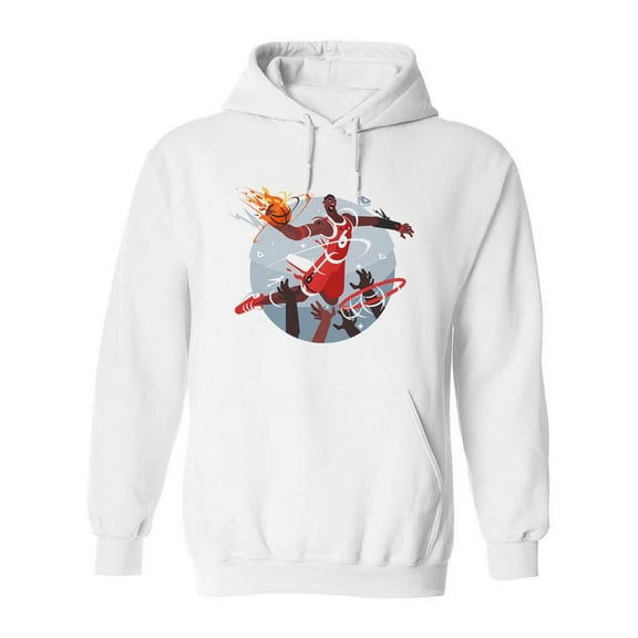 Basketball Player.   Hoodie Men -Image by Shutterstock, Male Large