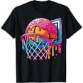 thumbnail image 1 of Basketball Player Ice Cream Basketball Hoop Drip T-Shirt, 1 of 8