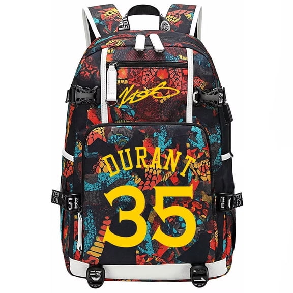 Basketball Player K-D Multifunction Backpack Travel Taptop Daypack Fans Bag For Men Women (R-2)