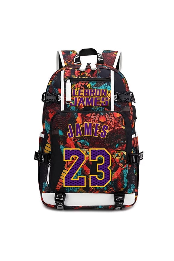 Basketball Player L-James Multifunction Backpack Travel Taptop Daypack Fans Bag For Men Women (R-2)