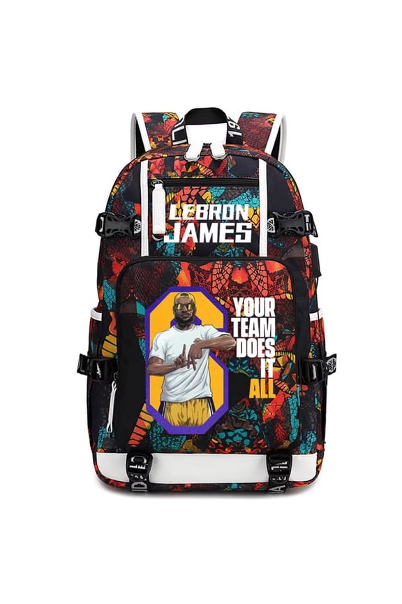 Basketball Player L-James Multifunction Backpack Travel Taptop Daypack Fans Bag For Men Women (R-3)