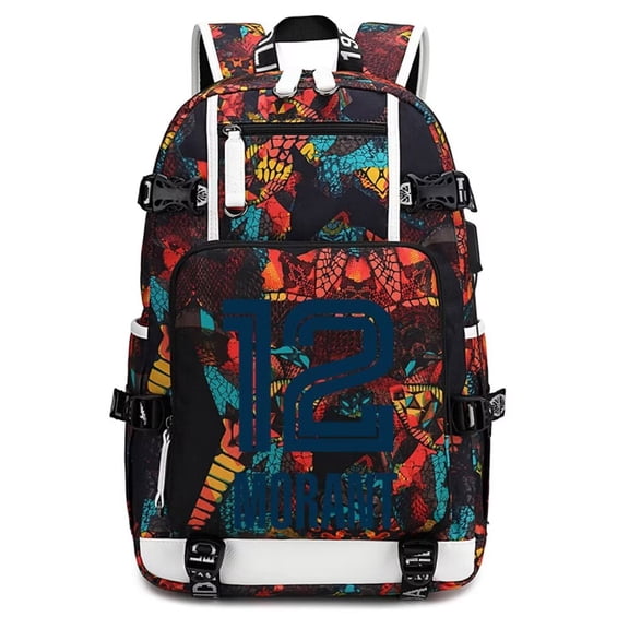 Basketball Player M-orant Multifunction Backpack Travel Taptop Daypack Fans Bag For Men Women (R-2)