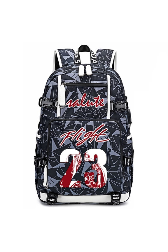 Basketball Player MJ23 Multifunction Backpack Travel Taptop Daypack Fans Bag For Men Women (G-3)