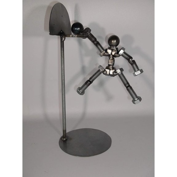 Basketball Player Metal Bolt Figurine