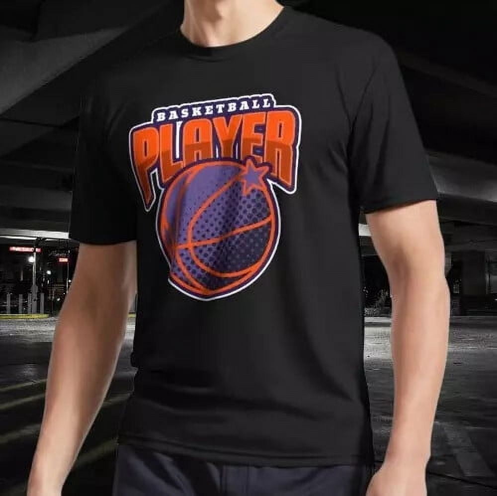 Basketball Player Orange Logo Active T-Shirt Funny All Size Size S-5XL ...