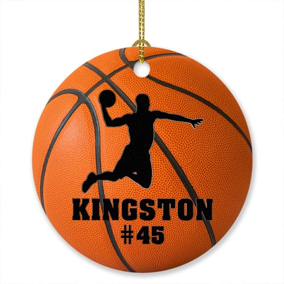 Basketball Player Ornaments, Personalized with Player’s Name and Number Basketball Player Ornament Gift, Unique Basketball Ornament Christmas 2025, Custom Basketball Team & Player Decor Ornament Xmas