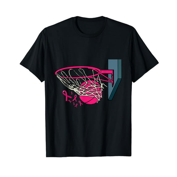 Basketball Player Pink Ribbon Breast Cancer Awareness Sport T-Shirt