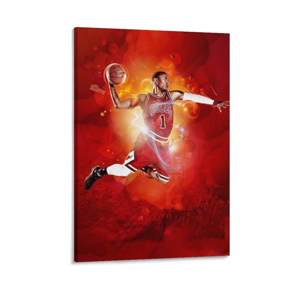 Basketball Player Poster Derrick Rose Picture (30) Picture Print Canvas Poster Wall Paint Art Posters Decor Modern Home Artworks Gift 12x18inch(30x45cm)