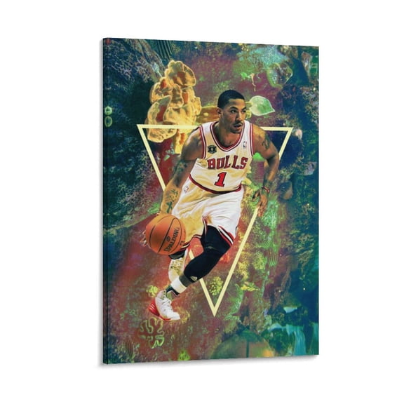 Basketball Player Poster Derrick Rose Picture (36) Picture Print Canvas Poster Wall Paint Art Posters Decor Modern Home Artworks Gift 16x24inch(40x60cm)