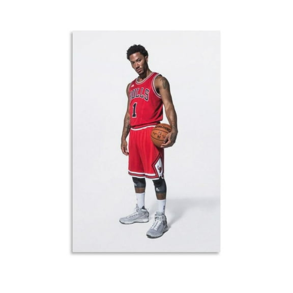 Basketball Player Poster Derrick Rose Picture (61) Artworks Canvas Poster Room Aesthetic Wall Art Prints Home Modern Decor Gifts 24x36inch(60x90cm)