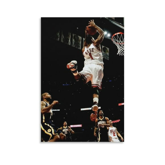 Basketball Player Poster Derrick Rose Picture (66) Artworks Picture Print Poster Wall Art Painting Canvas Gift Decor Home Posters Decorative 12x18inch(30x45cm)