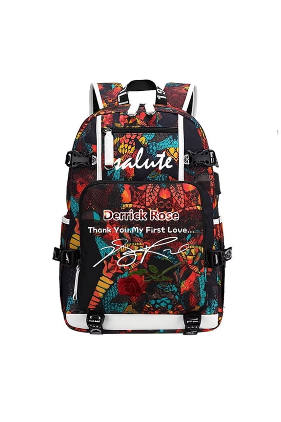 Basketball Player Rose Multifunction Backpack Travel Taptop Daypack Fans Bag For Men Women (R-1)