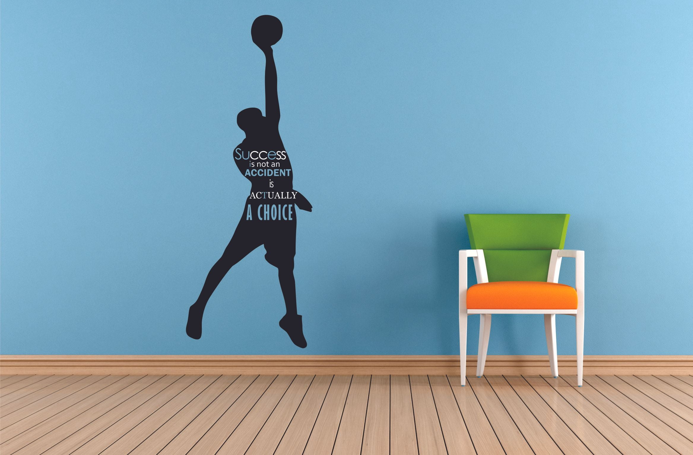 Women's Basketball Player Wall Decal – 40x35 Inch Vinyl Sticker For Kids Bedroom, WNBA Fan Room Decor