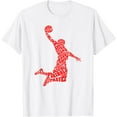 thumbnail image 1 of Basketball Player Typography Word Art Softstyle T-Shirt for Men Women Kids,White Color,Size XL, 1 of 5