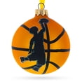 thumbnail image 1 of Basketball Player in Action Glass Ball Christmas Sports Ornament 3.25 Inches, 1 of 5