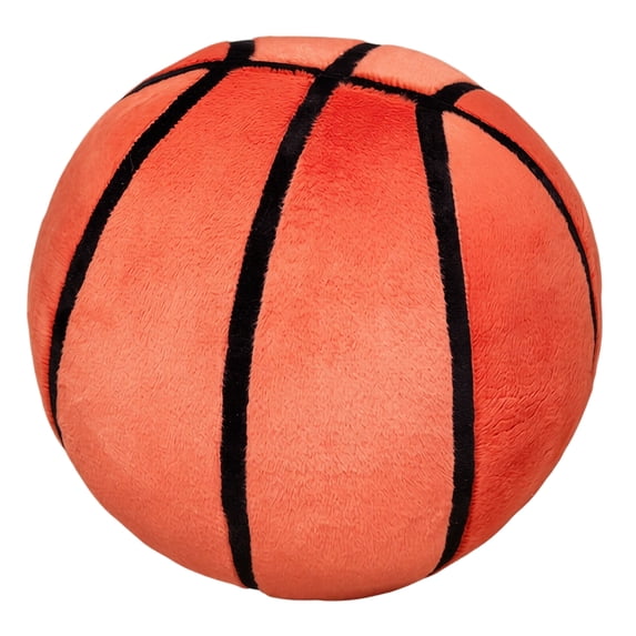 Basketball Plush Toy, 7.9x7.9in Soft Sports Themed Stuffed Ball Cushion, Decorative Round Throw Pillow for Bedroom Living Room Decoration