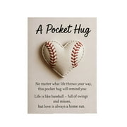 Basketball Pocket Hug with Gift Card,Baseball Pocket Hug,Golf Pocket Hug, Heart-Shaped Sport-Themed Pocket Hug Collection, Sports Themed Encouragement Gifts, Gifts For Sports Enthusiasts Friends