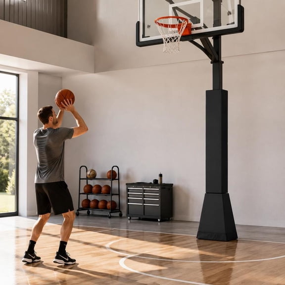 Basketball Pole Pad, 64In Tall, 2In Thick, Made of PVC Mesh Fabric and Foam, Fits 6X6 to 7X7 Inch Square Poles