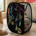 thumbnail image 1 of Basketball Print -Up Laundry Hamper, Mesh Foldable Dirty Clothes Basket with Handles for Bedroom and Dorm(H), 1 of 6
