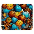 thumbnail image 1 of Basketball Printed Square Desk Mat Mousepad, 8.3x9.8 Inch, Non-Slip Rubber Bottom, Suitable for Office and Gaming, 1 of 6