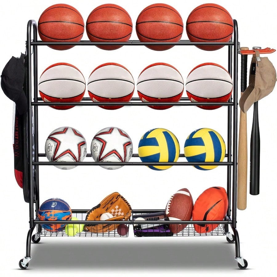 Basketball Rack Rolling Basketball Shooting Training Stand Sports ...