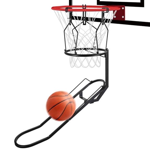 Basketball Rebounder 180 Rotatable Return Attachment With 3 Stable Large Hooks Heavy Duty Basket Ball Accessories Aid For 18" Rim Hoop