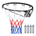thumbnail image 1 of Basketball Rim, 18" Replacement Steel Rim Wall Mounted Basketball Goal Hoop with Net, Universal Professional Backboard Rims for Indoor Outdoor, Black, 1 of 7