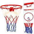 thumbnail image 1 of Basketball Rim Hoop Set Heavy Duty Steel Powder-Coated 12.6in Diameter with Net for Indoor Outdoor Play, 1 of 7