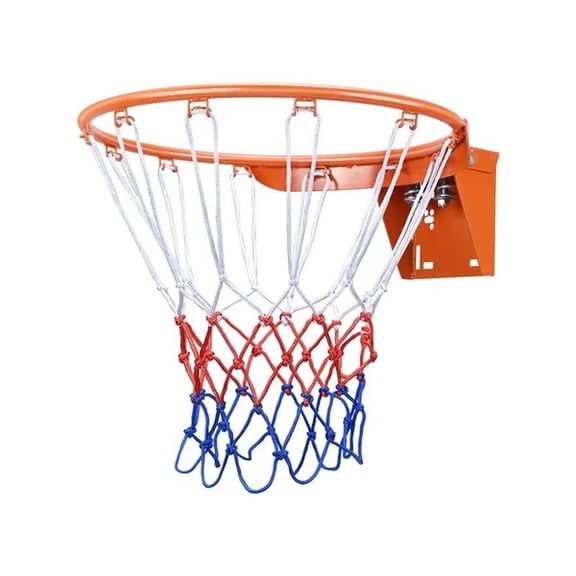 Basketball Rim, Wall Door Mounted Basketball Hoop, Heavy Duty Q235 Flex Rim Goal Replacement with Net, Indoor and Outdoor Hanging Basketball Hoop