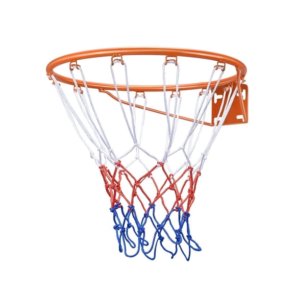 Basketball Rim - Wall Mount, 18 Inch Heavy Duty Q235 Flex Rim Goal, Indoor Outdoor Replacement with Net for Adults & Training
