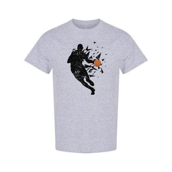 Basketball Shadow T-Shirt Men -SPIdeals Designs, Male Small