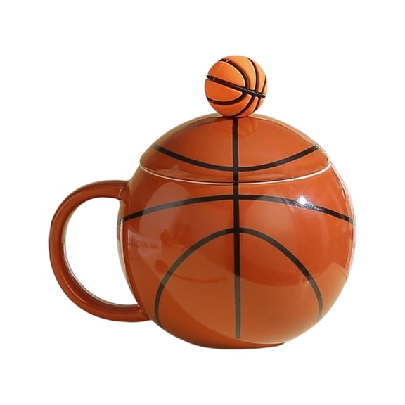 Basketball Shape Ceramic Coffee Mug 420ml for Teas Milk Home Sports