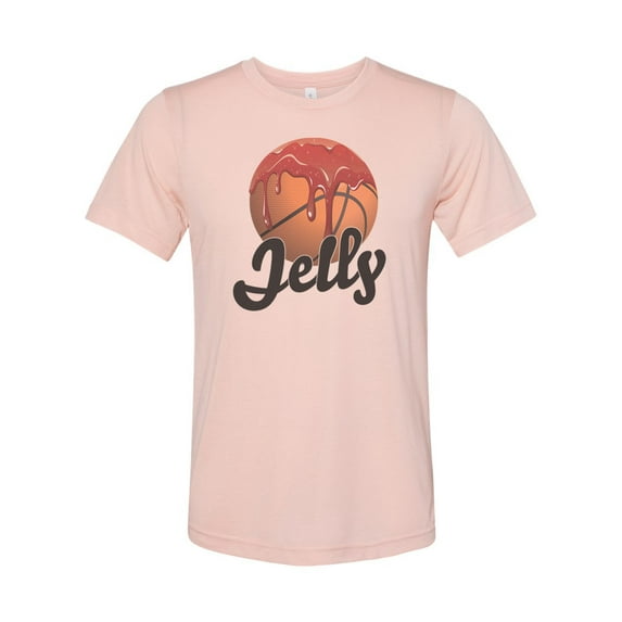 Basketball Shirt, Jelly, Jelly Basketball, Jelly Layup, Unisex Fit, Basketball Jelly, Jelly Fam, Basketball Family, Basketball Gift, Hoops, Peach, MEDIUM