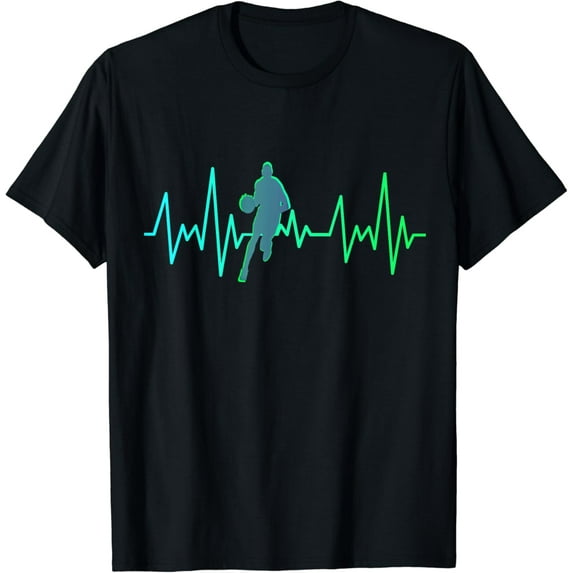 Basketball Shirts for Men and Boys Heartbeat T-Shirt mens t shirt,black,women,funny,misfits,men,journey