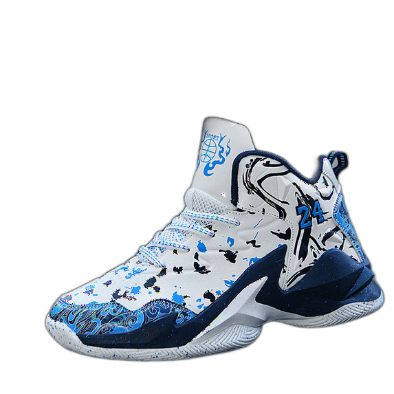 Basketball Shoes Men'S Leather Children'S Junior High And Middle School Students Sports Shoes High-Top Cement Playing Student Running Shoes