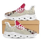 Basketball Shoes Trendy Butterfly Design Newspaper Print Lace-up ...