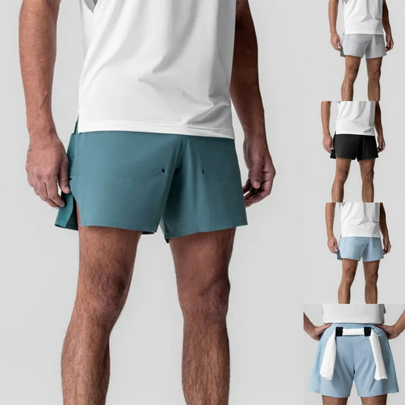 Basketball Shorts Men Fashionable Solid Color No Inner Pocket Outdoor Fitness Drying Shorts Running Shorts for Men