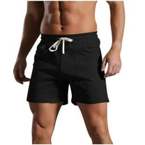 Basketball Shorts Qiggri Men Casual Fashion Solid Shorts With Pocket Elastic Waist Short Pants Mens Cotton Shorts