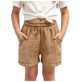 thumbnail image 1 of Basketball Shorts Youth Girls' Shorts Loose Wide Leg Short Pants Summer Athletic Casual Pull on SweatShorts with Pockets, 1 of 5