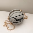 thumbnail image 1 of Basketball Shoulder Bag Purse Mini Crossbody Bags with Strap for Casual Shopping Argent, 1 of 8