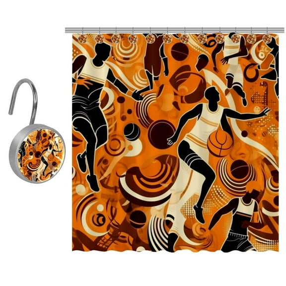 Basketball Shower Curtain for Bathroom