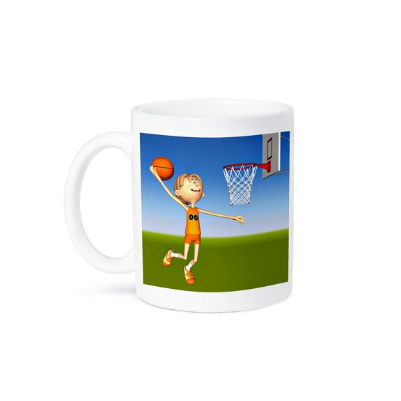 3dRose, Basketball Slam Dunk 1, 11oz Mug