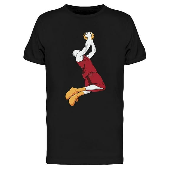 Basketball Slam Dunk Graphic T-Shirt Men -Image by Shutterstock, Male x-Large