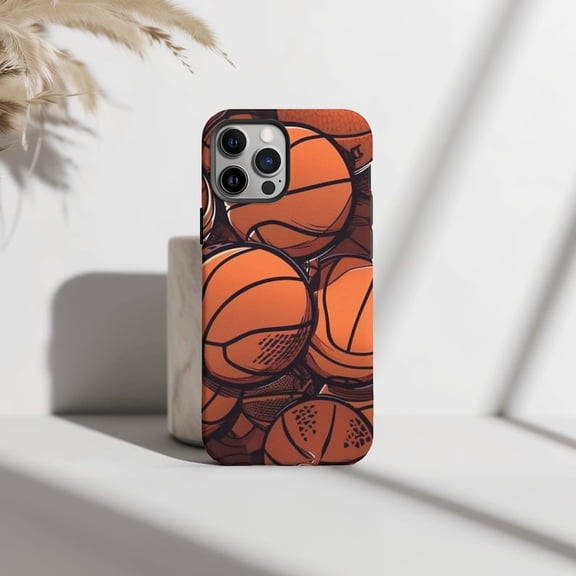 Basketball Slam Dunk Sporty Style H1413 Slim Protective Case for iPhone 17 16 15 14 13 12 11 Pro Max