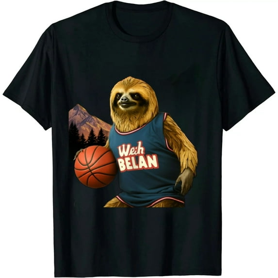 Basketball Sloth Shirt. Retro Style Funny, We Ballin' T-Shirt