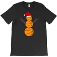 thumbnail image 1 of Basketball Snowman Funny Christmas Holiday Sports Graphic T-Shirt G9150, Up to 5XL, 1 of 2