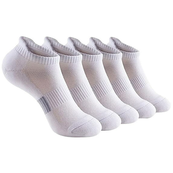 Basketball Socks Men, Yigetop No Show Socks 5Pc Womens and Men Low Cut Ankle Short Anti-Slid Athletic Running Novelty Casual invisible Liner Socks Men's Basketball Socks Mens Socks White One Size