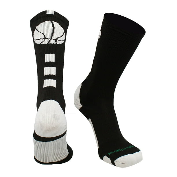 madsportsstuff basketball logo athletic crew socks